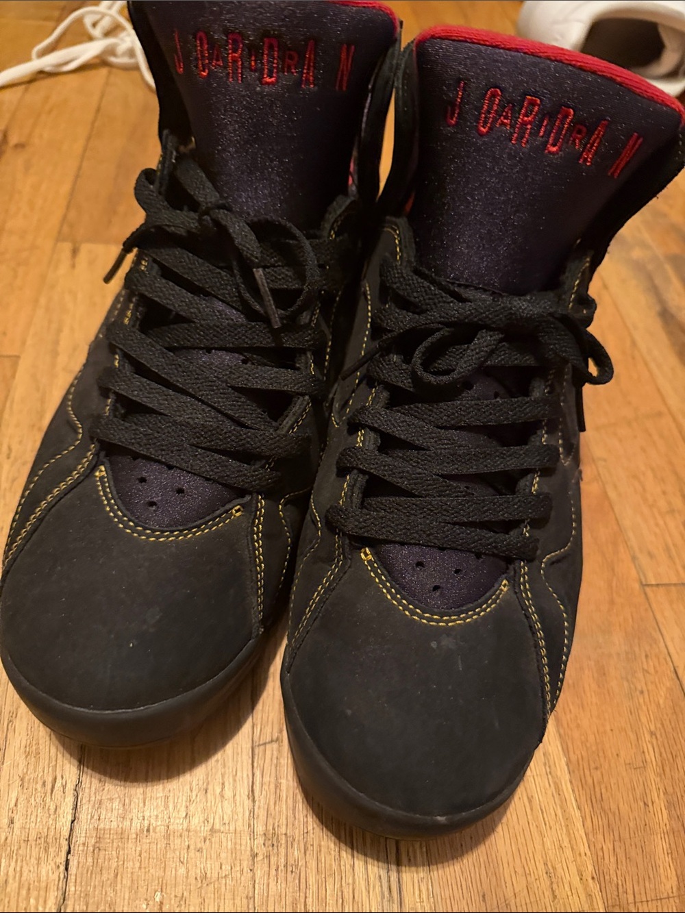 Jordan Black Sneakers with Red Lining